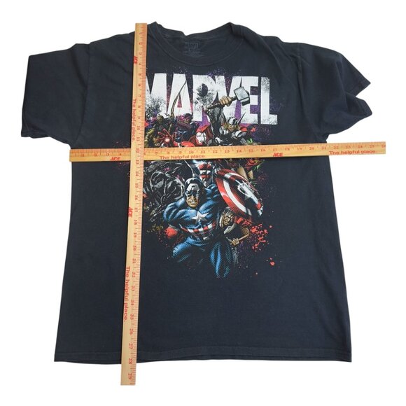 Marvel Graphic Short Sleeve 100% Cotton Crew Neck Tee Shirt Black- Size Large - Picture 2 of 6